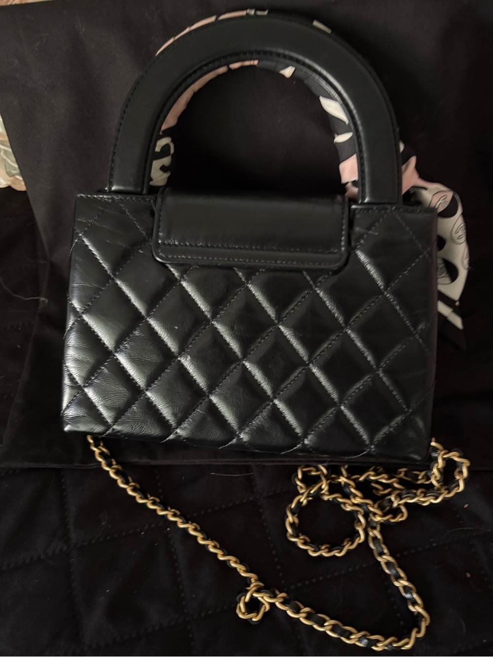 CHANEL Nano Vintage Chanel Quilted Lambskin Kelly Top Handle Bag - Picture 5 of 9